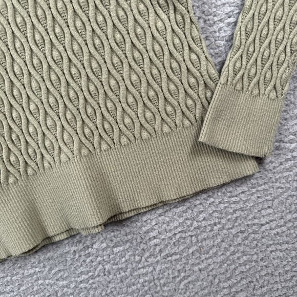 Tahari Sweater Womens M Pullover Long Sleeve Lightweight Stretchy Cotton Neutral - Picture 3 of 9